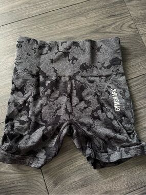 Gymshark Black & Gray Camo shorts